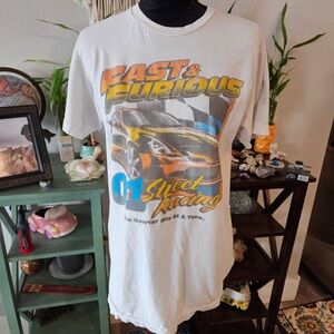 Fast & Furious 'Street Racing' Short Sleeve Tee - White